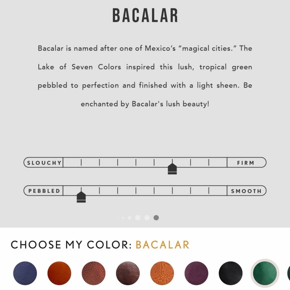 Portland Leather Bacalar Green Medium Tote Bag - Picture 11 of 13